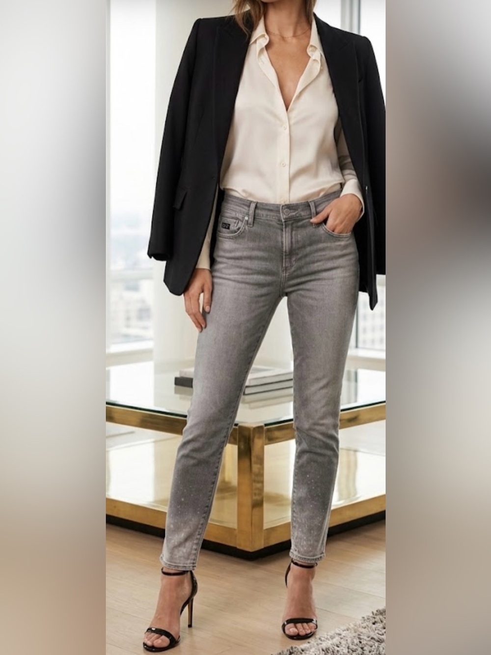 Citizens Of Humanity Gray High Rise Skinny Jeans